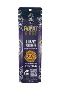 Prophet Quest live resin vape package in purple