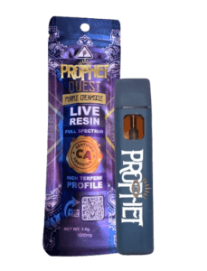 Prophet Purple Creamsicle live resin vape cartridge package